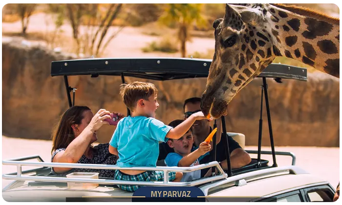 A tour of different parts of Dubai Safari Park